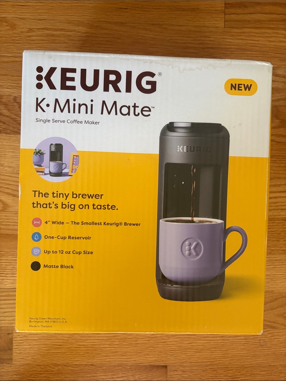 Keurig K-Mini Mate Single Serve Coffee Maker - Matte Black with Purple Mug - Picture 5 of 12